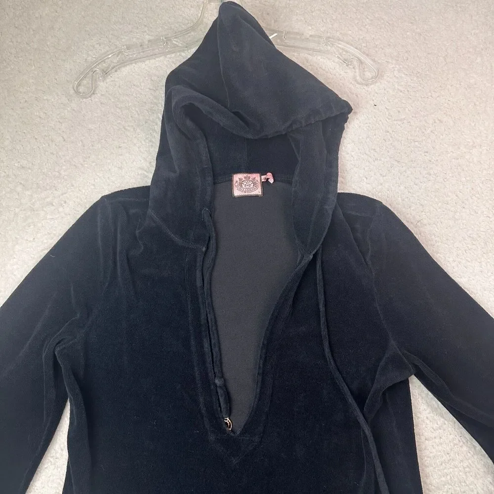 Juicy Couture Black Hooded Swim Coverup - Picture 7 of 11